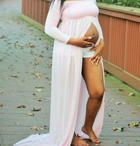 A off the shoulder maternity dress